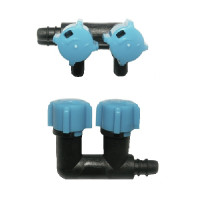 Краник винтовой разветвительный (двойной)