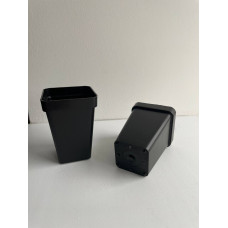 Горщик квадратний щільний, 5х5х7см, чорний