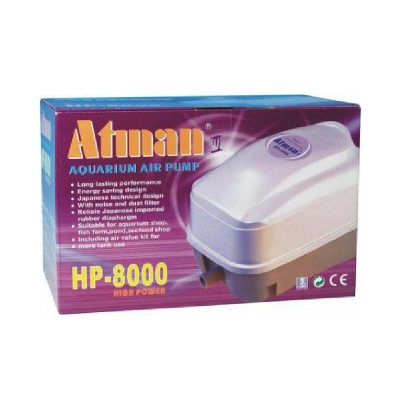 Компрессор одноканальный HP- 8000, ViaAqua VA-8000, 70 л/мин, Atman