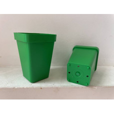 Горщик квадратний щільний, 5х5х7см, зелений