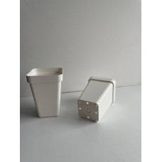 Горщик квадратний щільний, 5х5х7см, білий