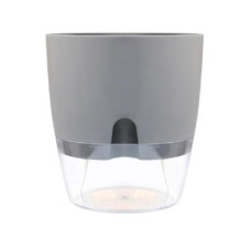 Горщик із автополивом сірий, 10,5x13,8см