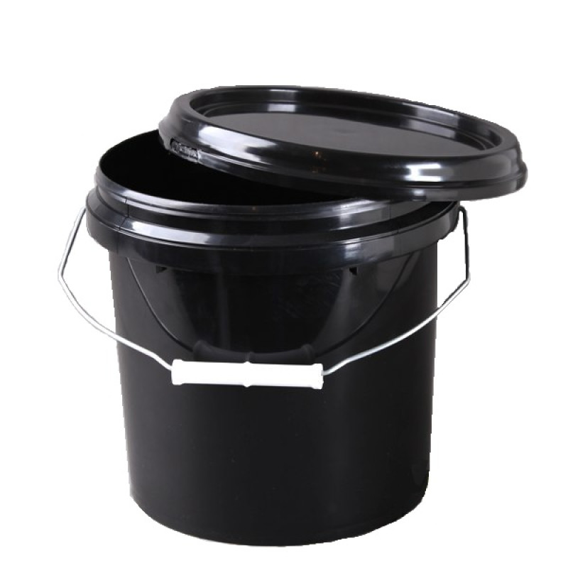 Ведро черное с крышкой, 20л
