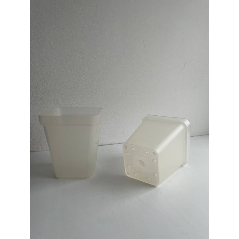 Горщик квадратний щільний, 7х7х8см, прозорий