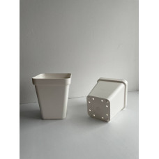 Горщик квадратний щільний, 7х7х8см, білий