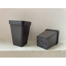 Горщик квадратний щільний, 5х5х7см, сірий