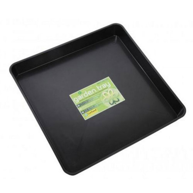 Поддон квадратный чёрный, 60x60x8см, Garland