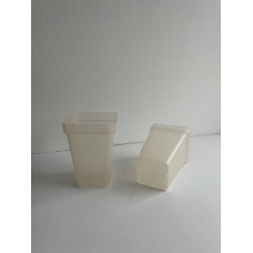 Горщик квадратний щільний, 5х5х7см, прозорий