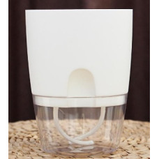 Горщик із автополивом білий, 10,5x13,8см