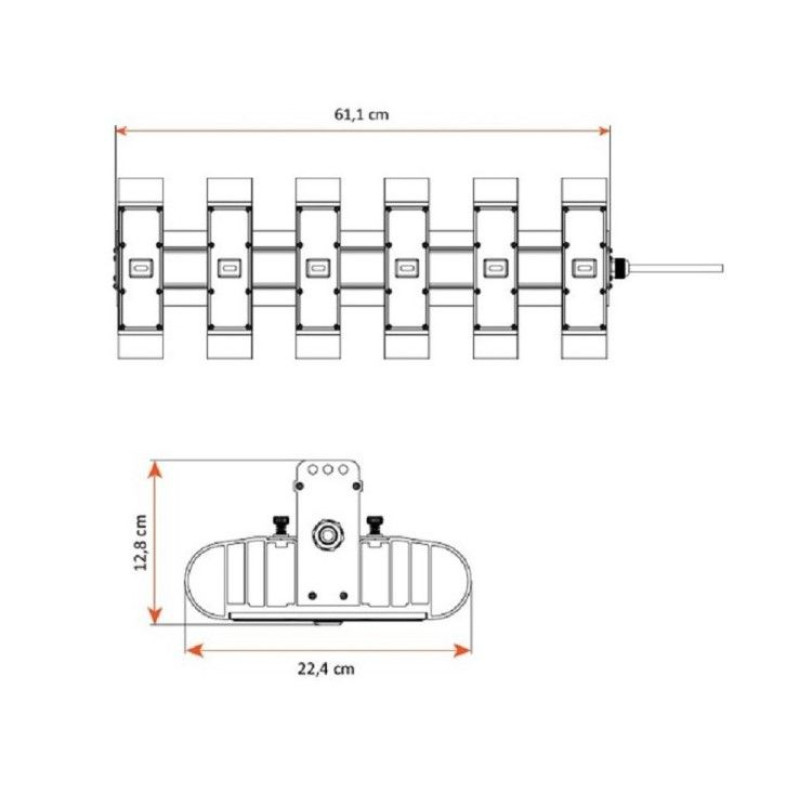 LED светильник Shuttle 6 Dimmable Silver, 240W, Prima Klima