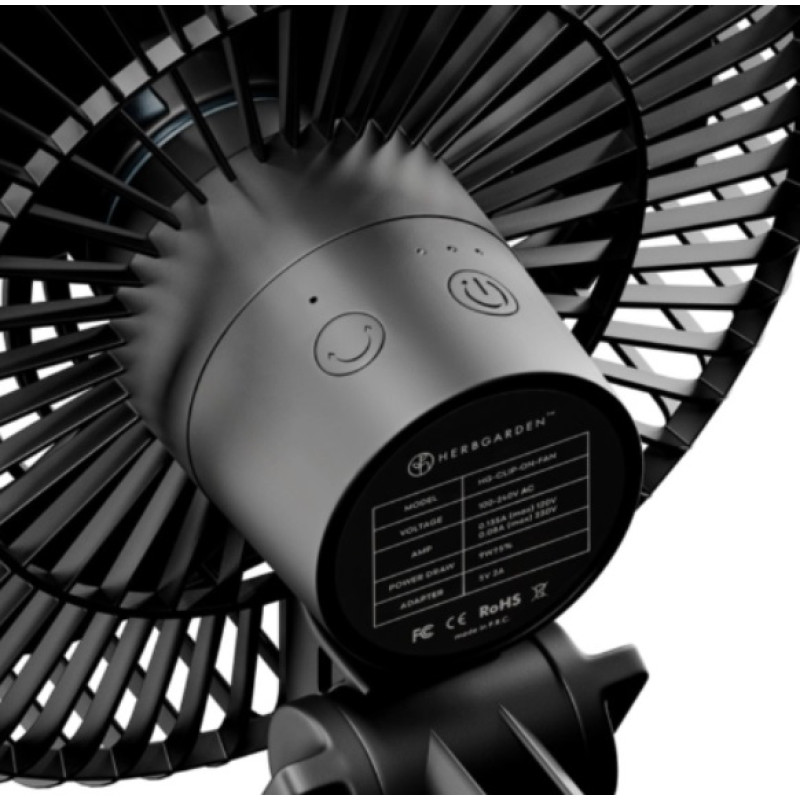 Обдувной вентилятор Oscillating Clip Fan 10W 3-speed, Herbgarden